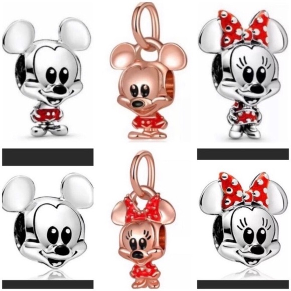 Jewelry - 6 Pieces Disney Mickey & Minnie Mouse Charm Set